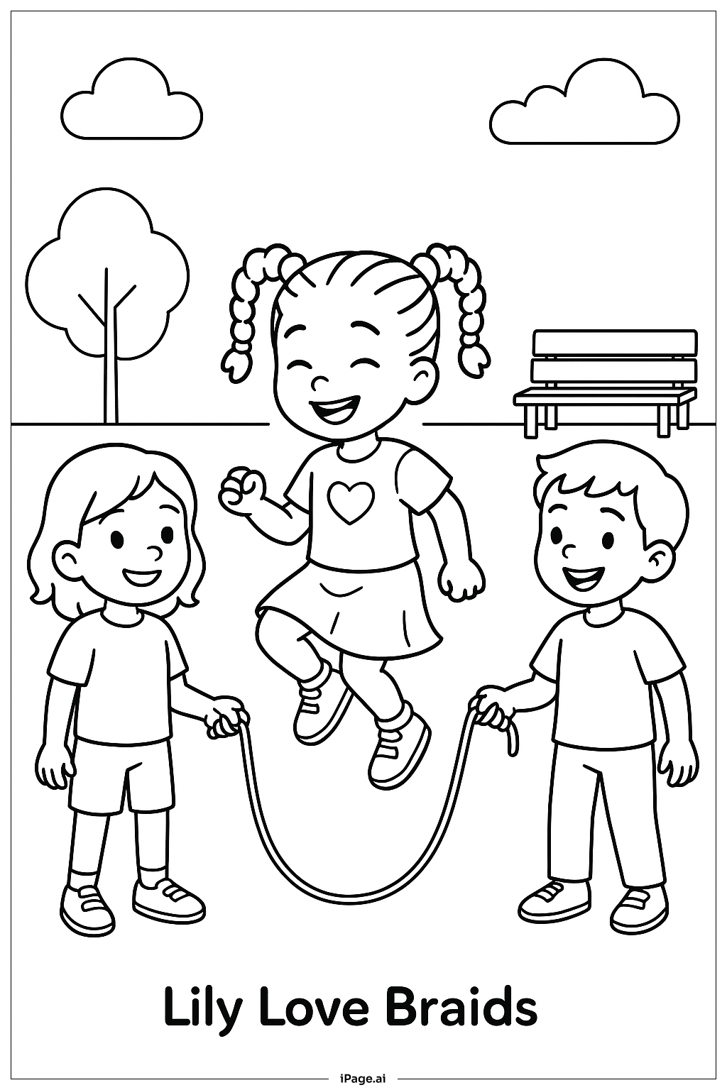  Lily Love Braids With Friends Coloring Page 
