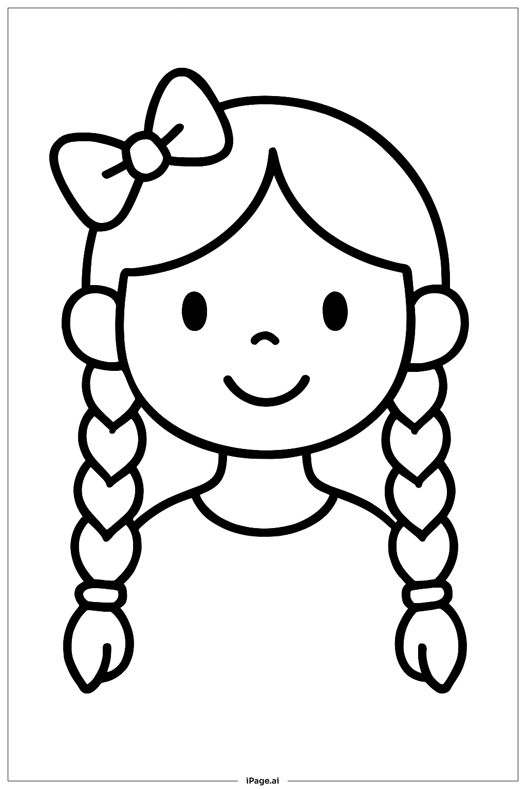  Lily Love Braids With Ribbon Coloring Page 