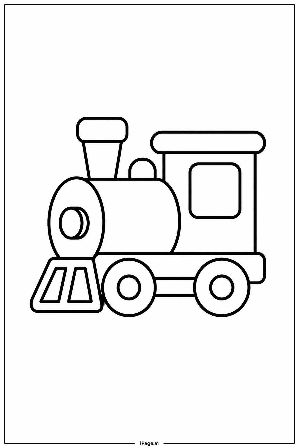 Página para colorear de Pequeña locomotora