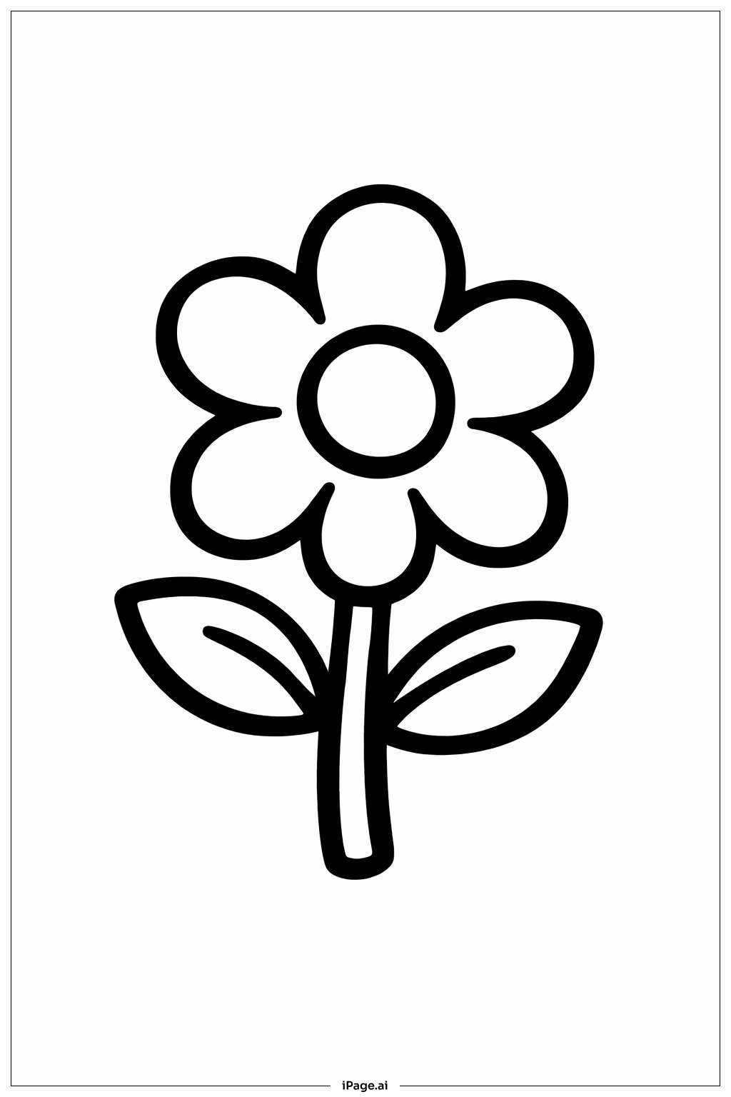 Little Field Flower Coloring Page
