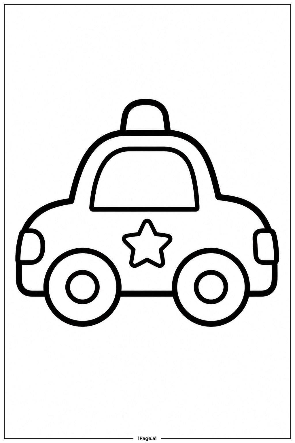  Kleines Polizeiauto Ausmalseite 
