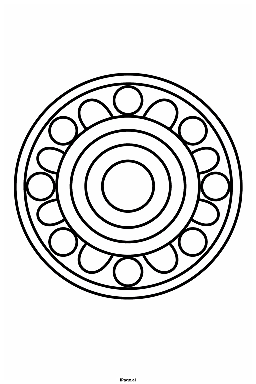 Mandala Ball Coloring Page