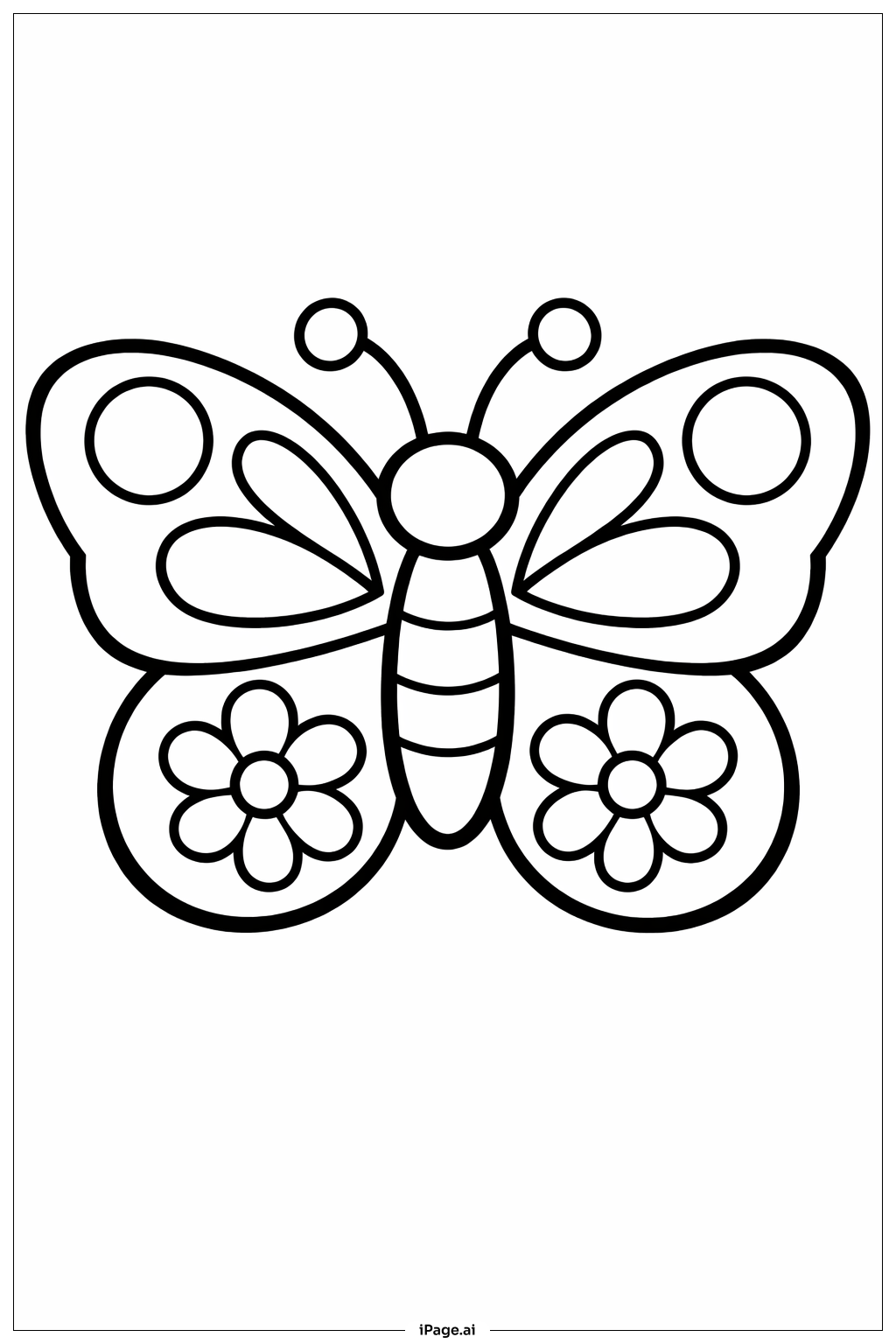Mandala Butterfly Coloring Page