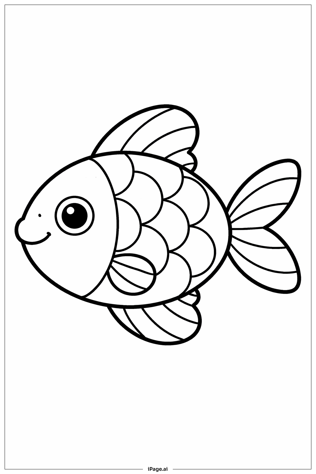 Mandala Fish Coloring Page