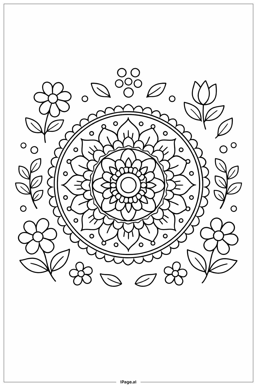 Mandala Garden Coloring Page