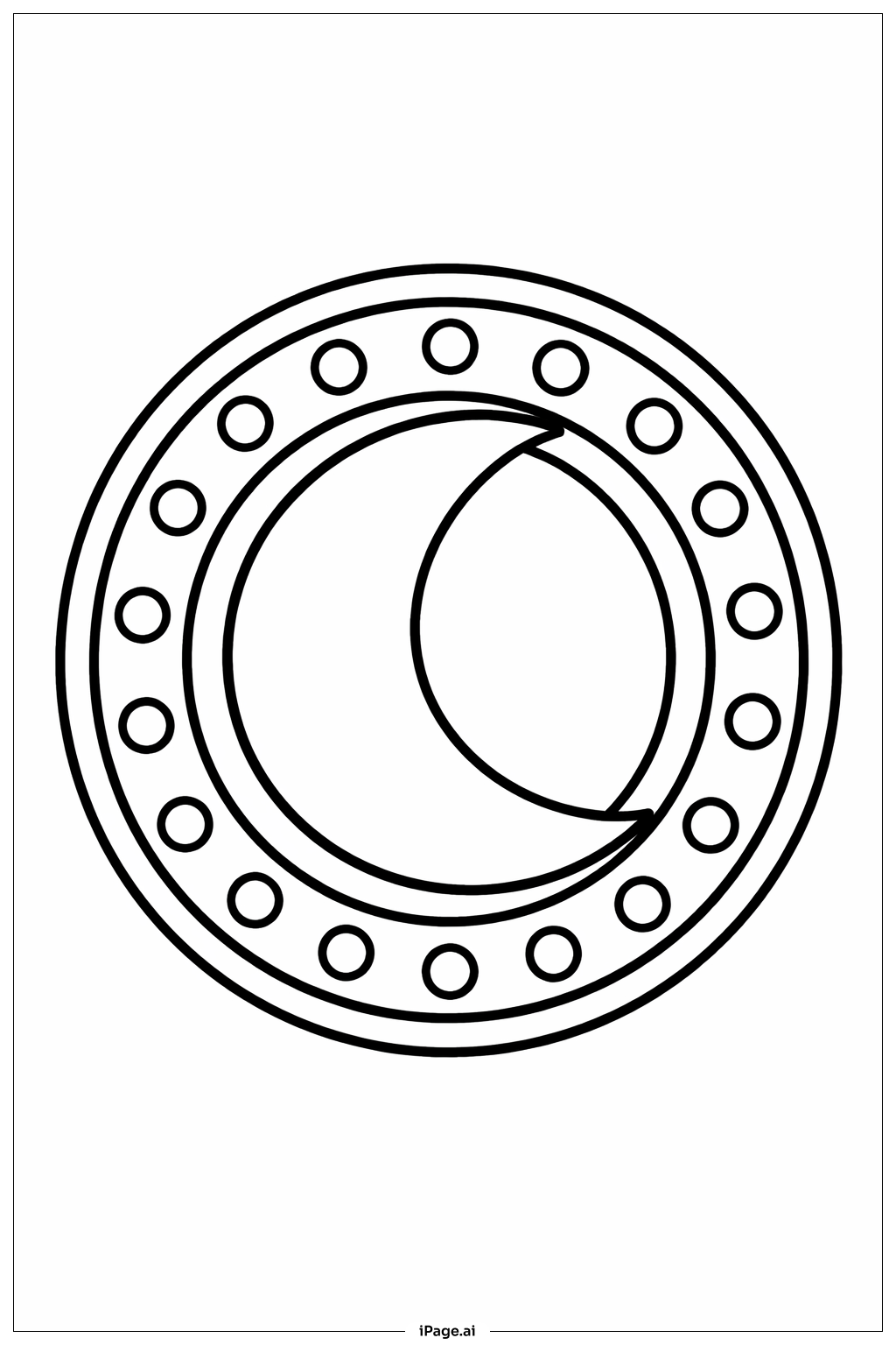 Mandala Moon Coloring Page