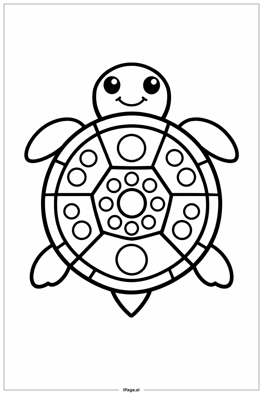 Mandala Turtle Coloring Page