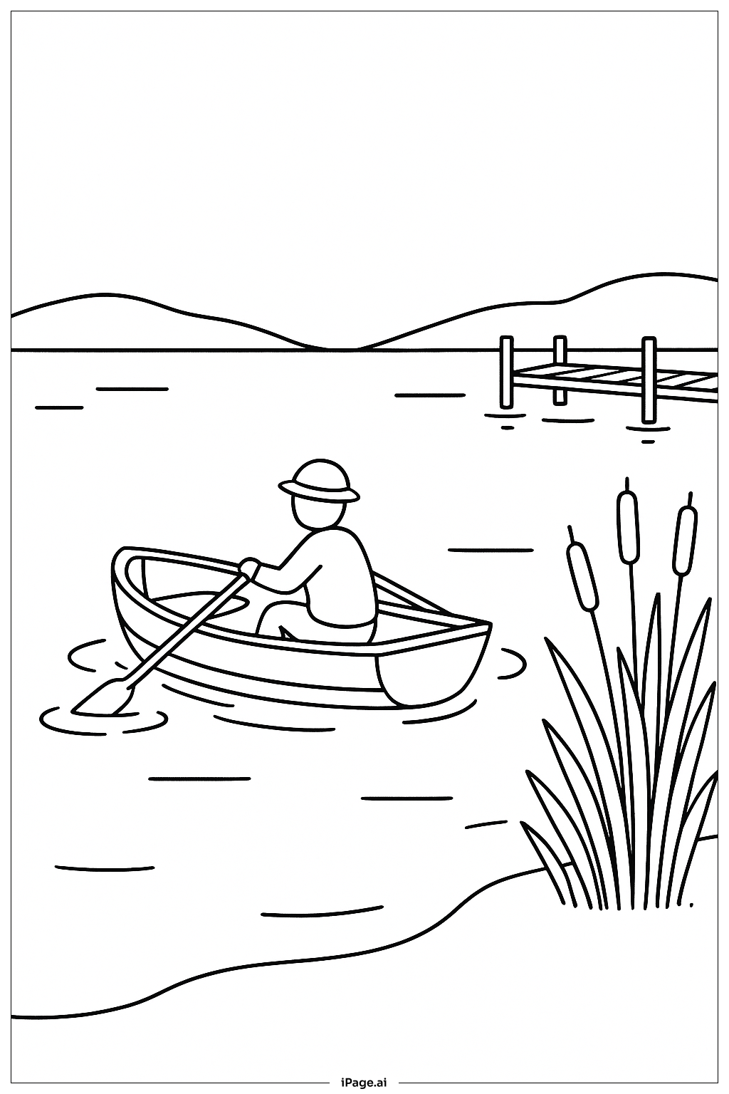 March Boat Ride Coloring Page