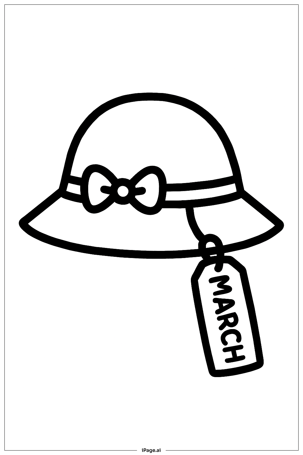 March Hat Coloring Page