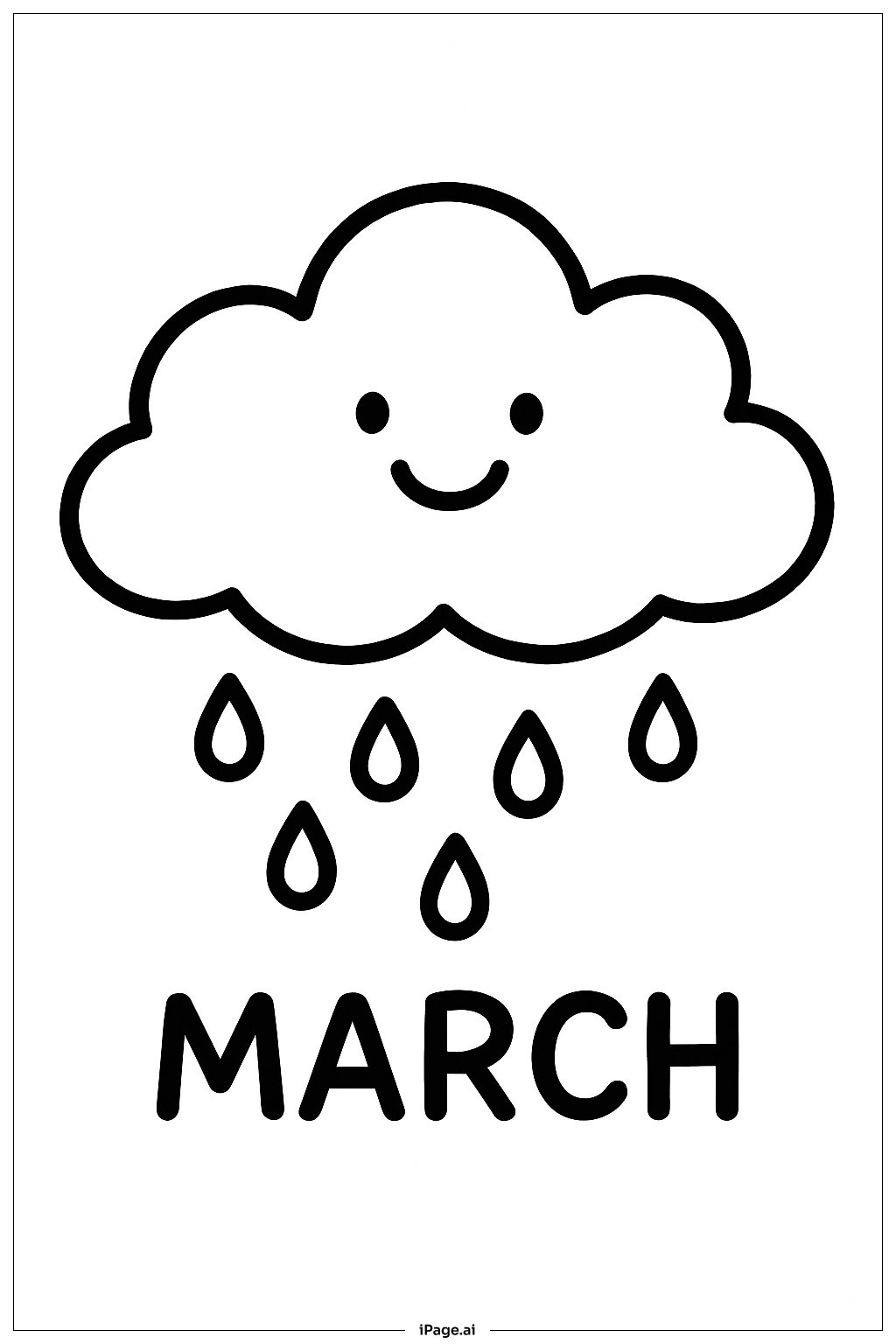 March Storm Cloud Coloring Page