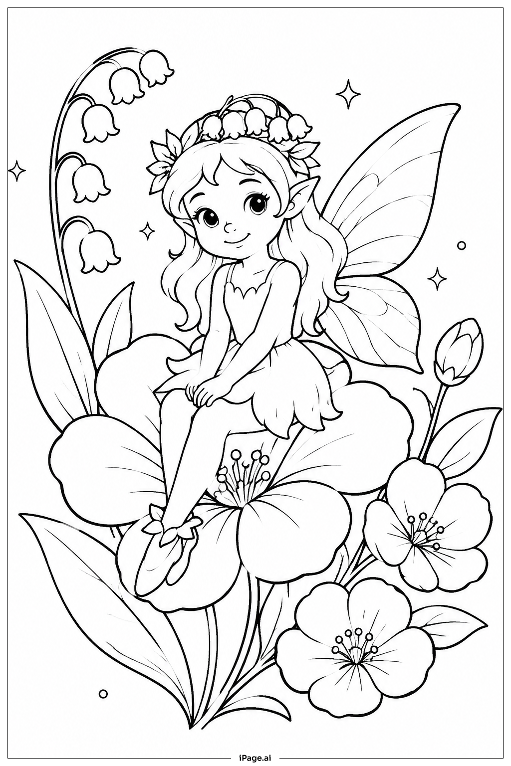 五月花仙子著色頁