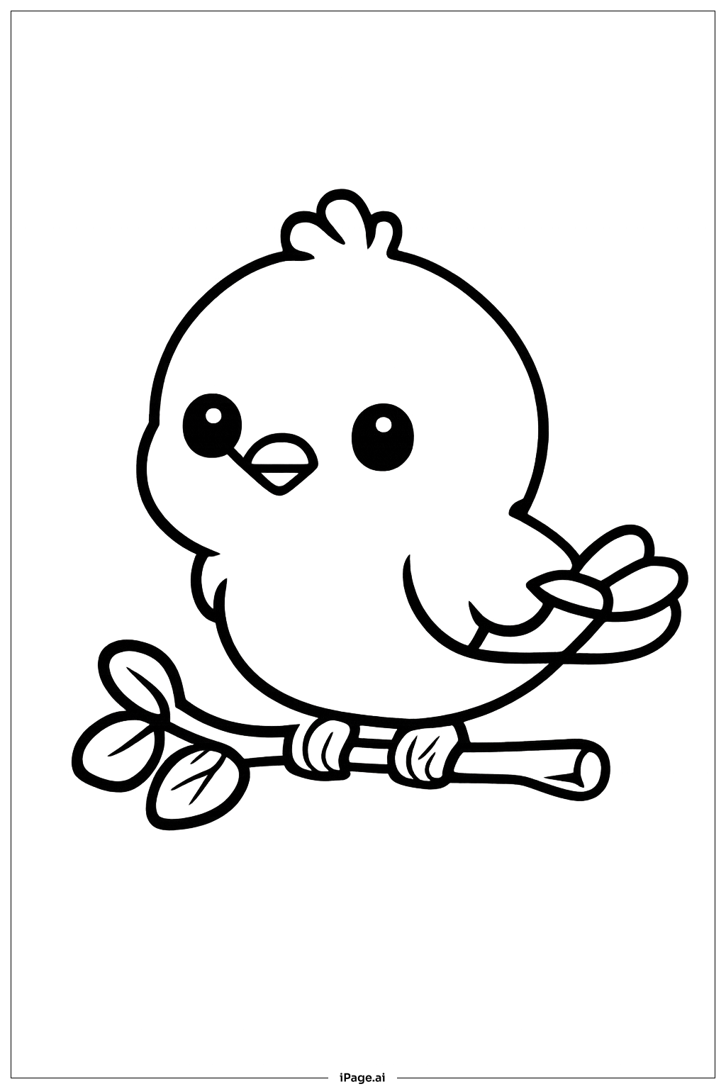 Página para colorear de Pequeño Pájaro de Mayo