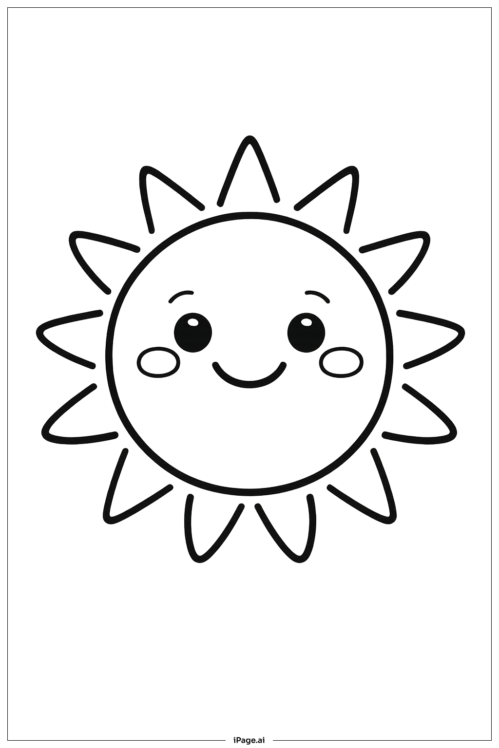  Página para colorir de Sol de Maio com Sorriso 