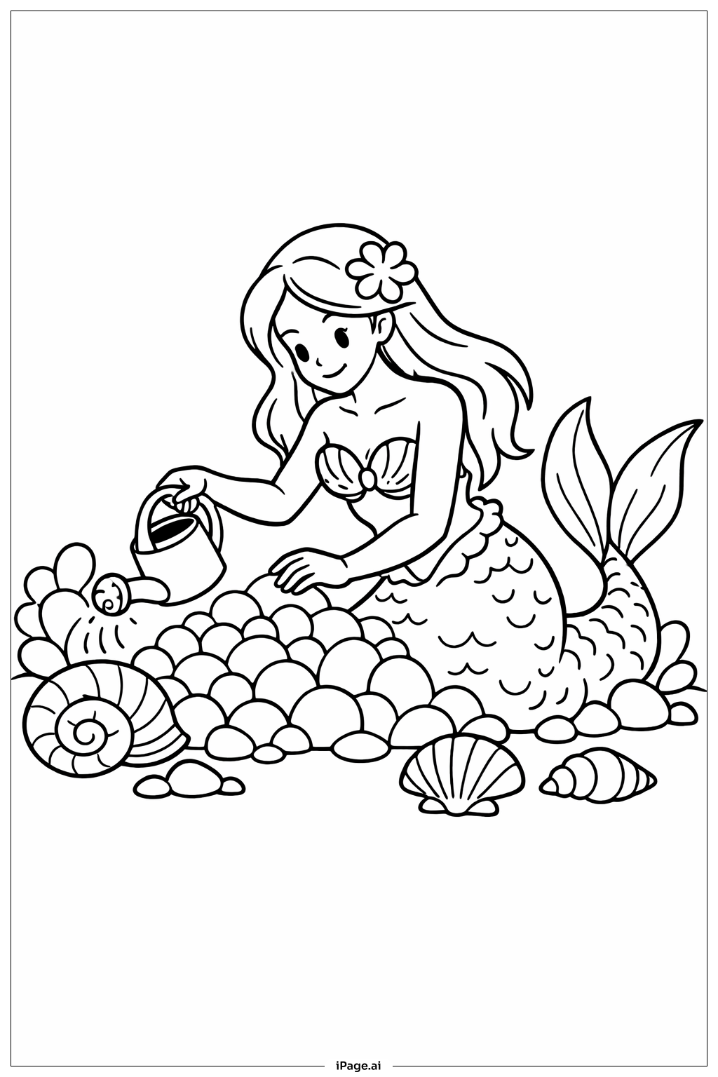 Mermaid with Garden of Coral