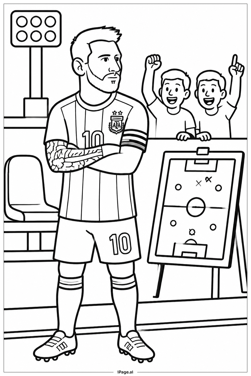  メッシサイドラインにての塗り絵ページ 
