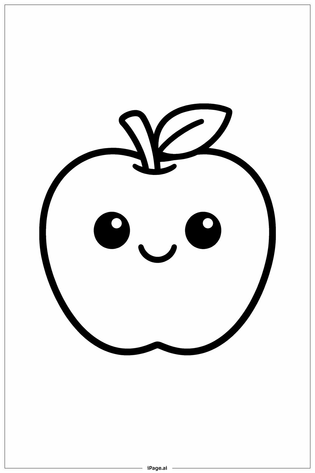  Minecraft 苹果填色页 