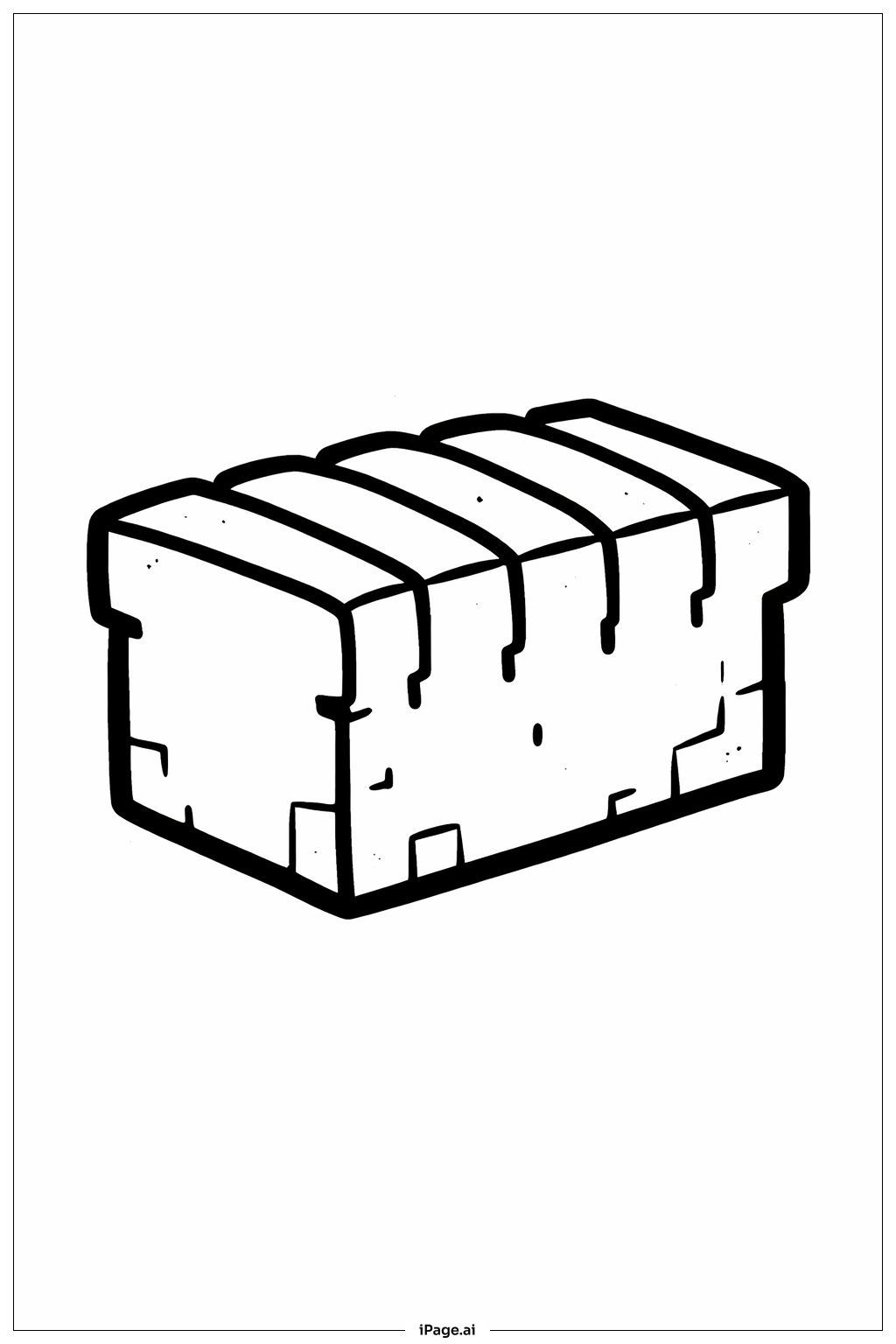  我的世界面包填色页 