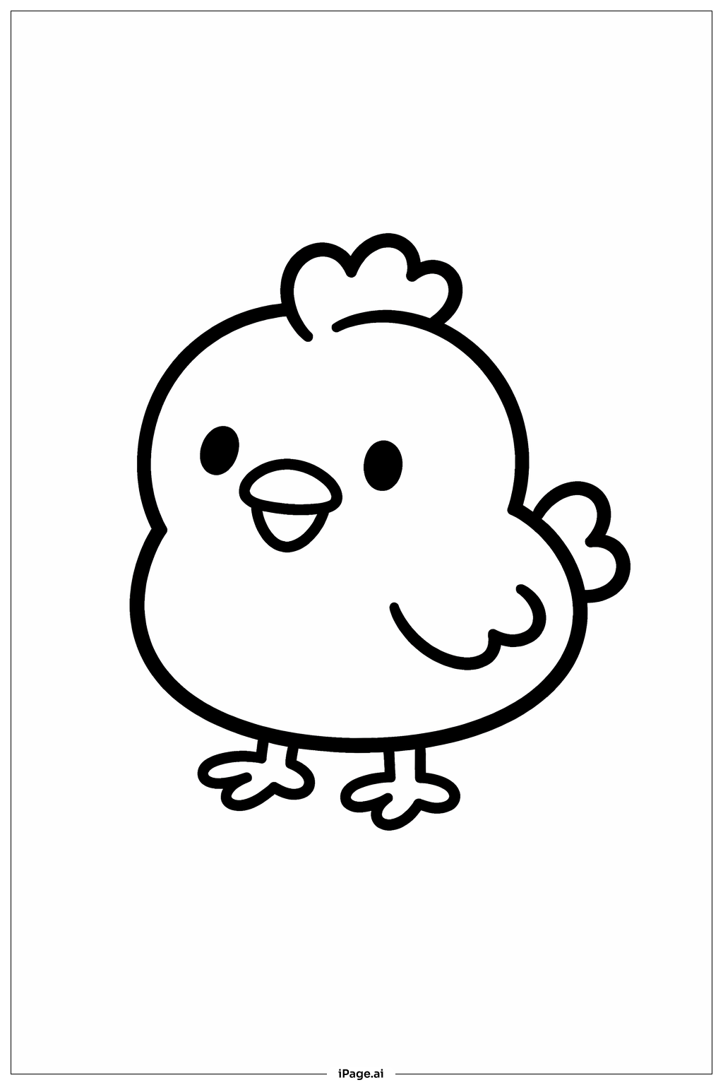  我的世界 小鸡填色页 