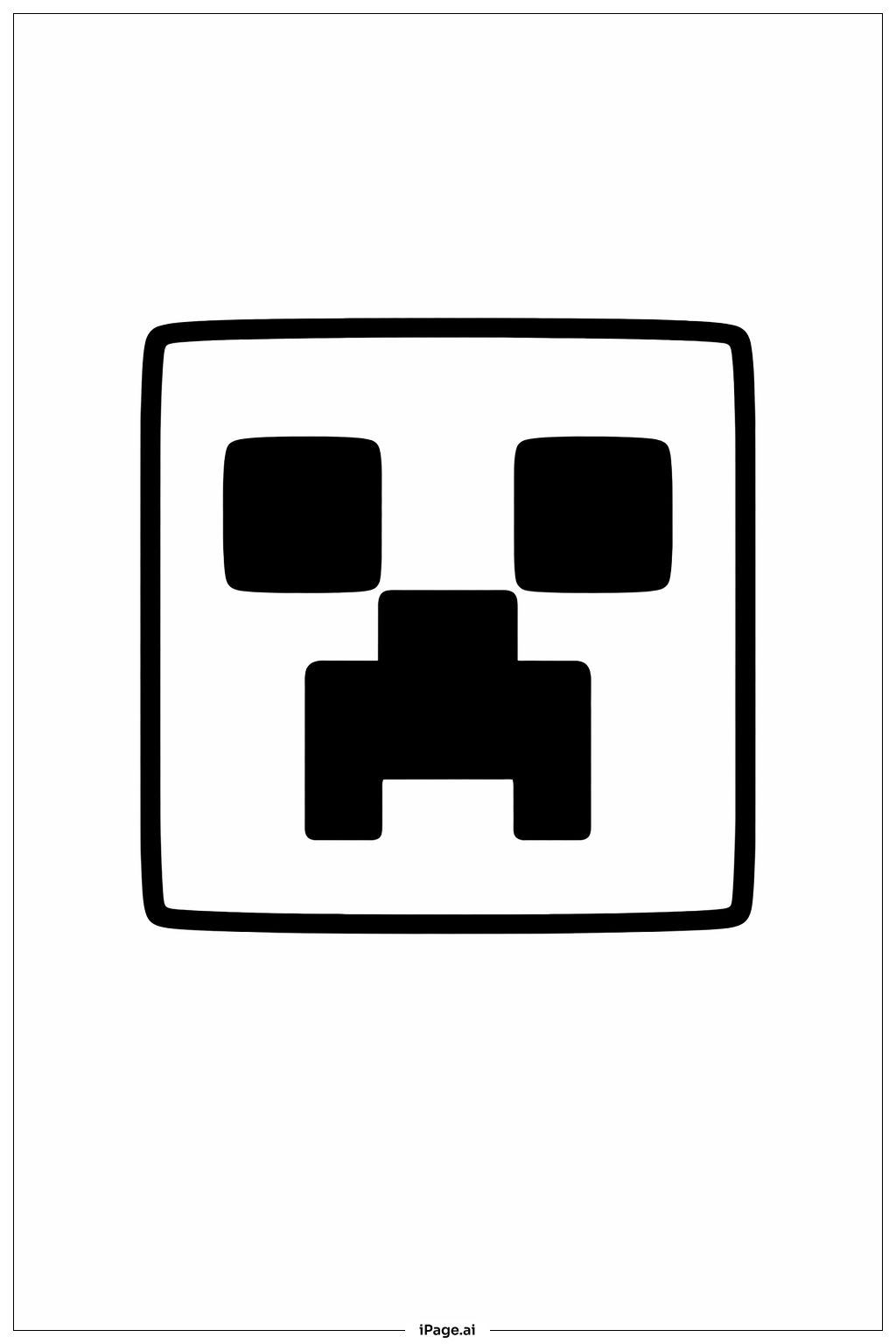  我的世界苦力怕脸填色页 