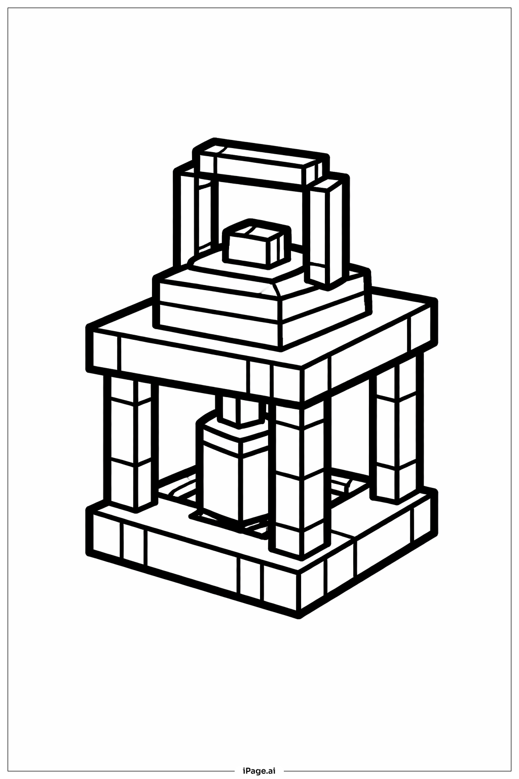  Minecraft 灯笼填色页 