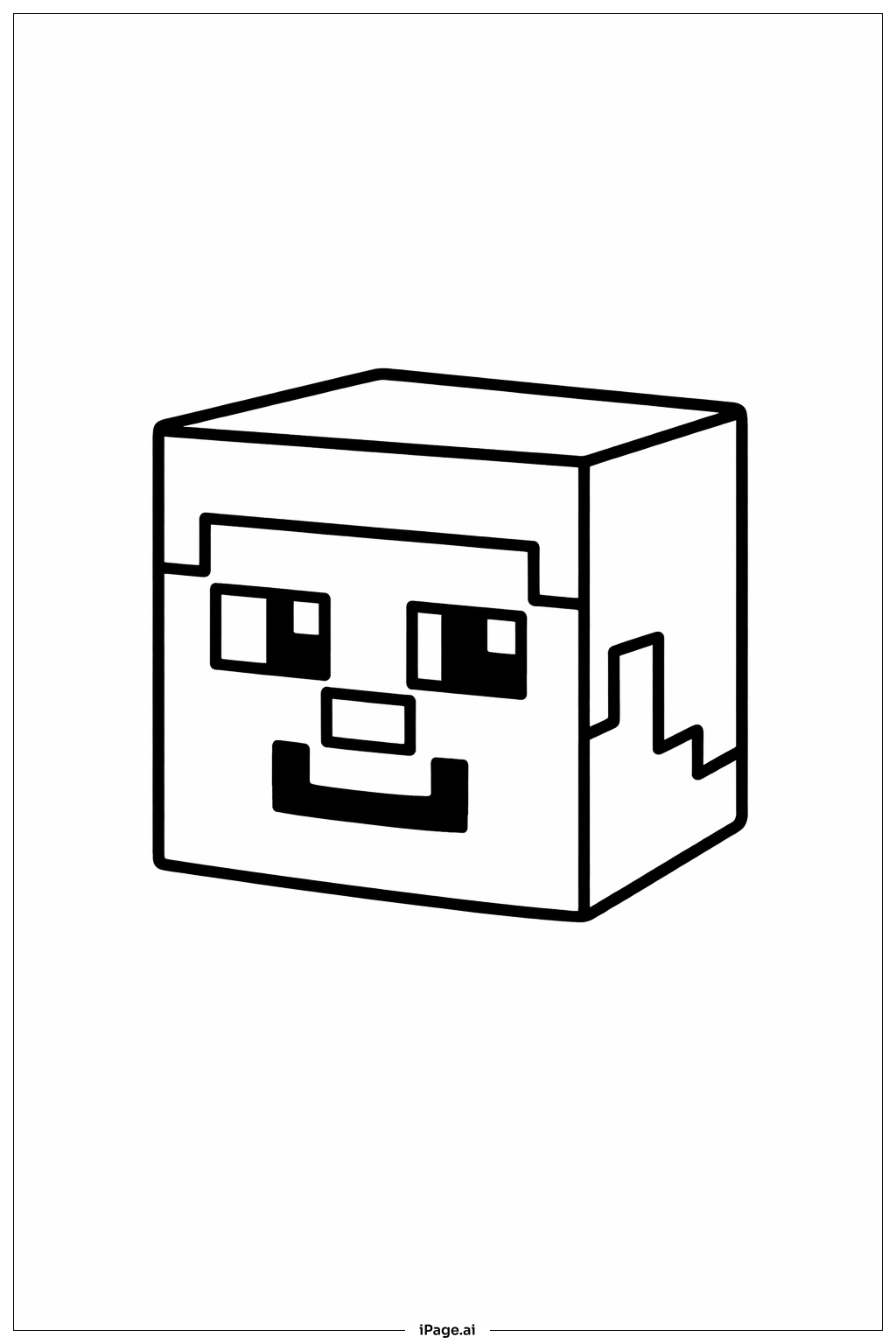  Minecraft 史蒂夫头像填色页 