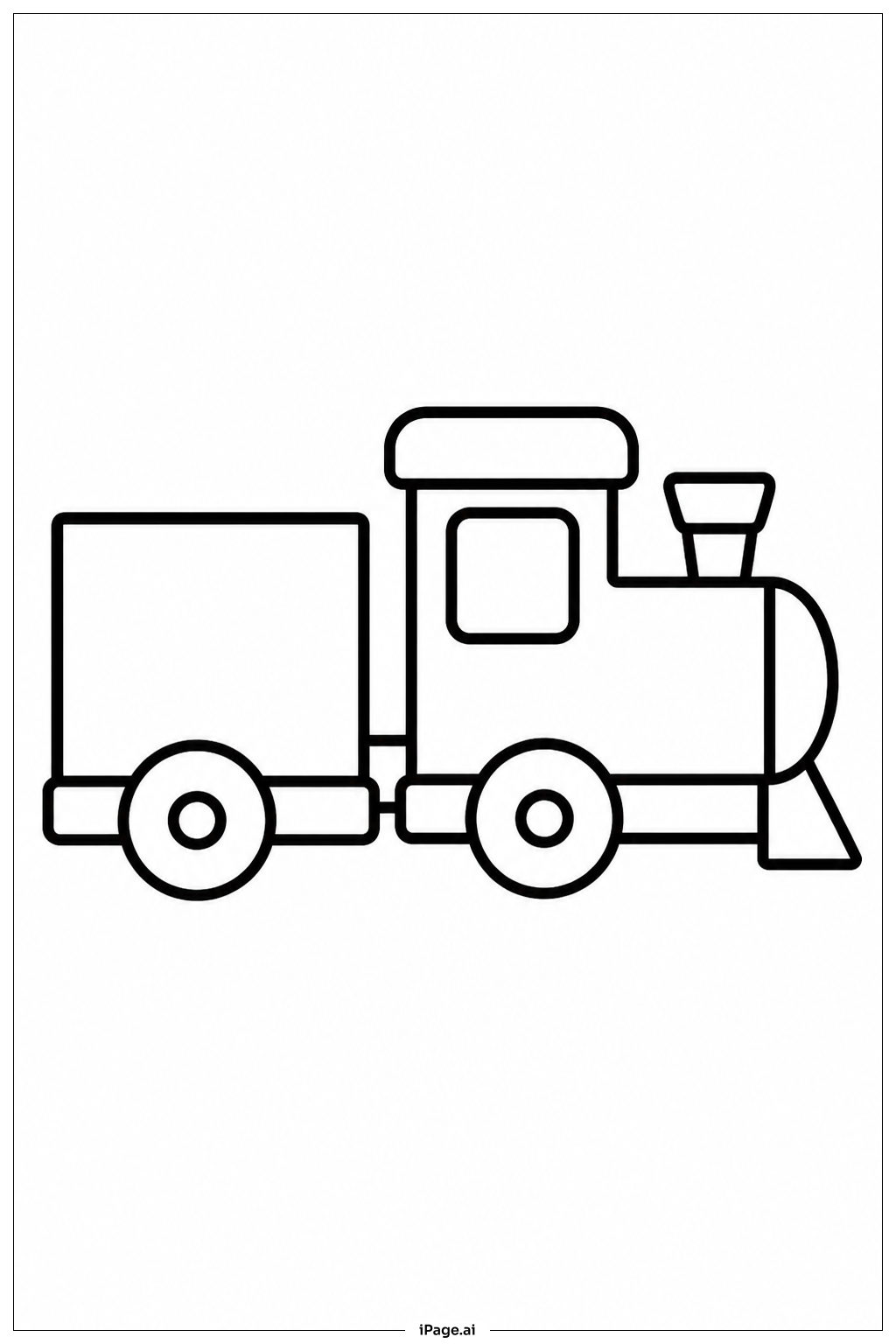 Página para colorear de Tren de Carga en Miniatura