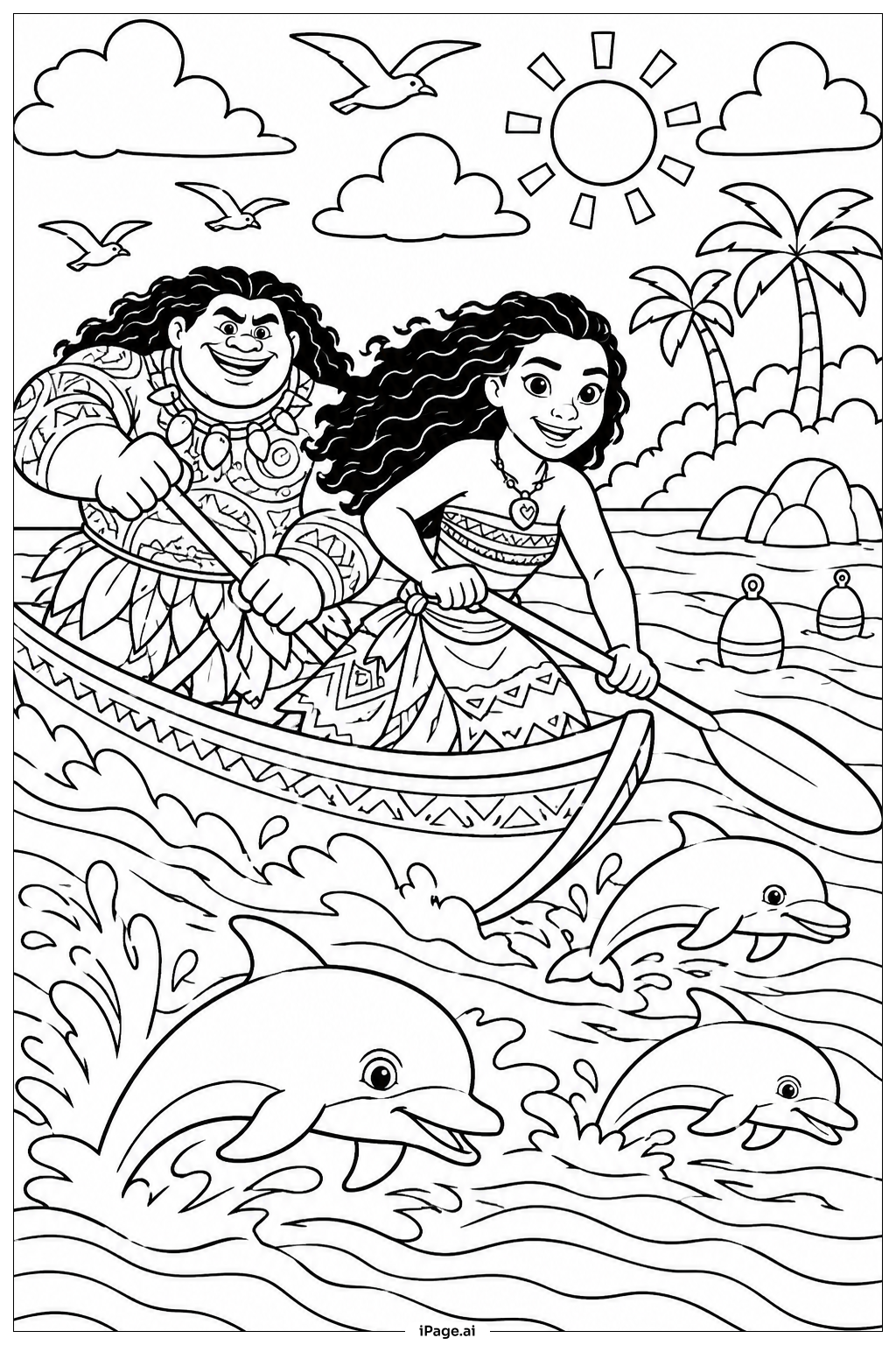 モアナとイルカのレース