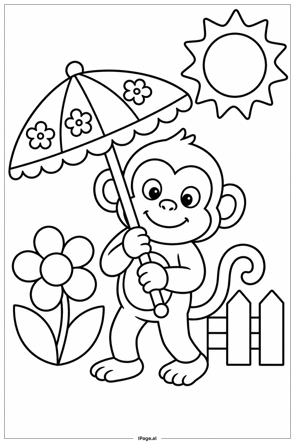Singe avec Parasol