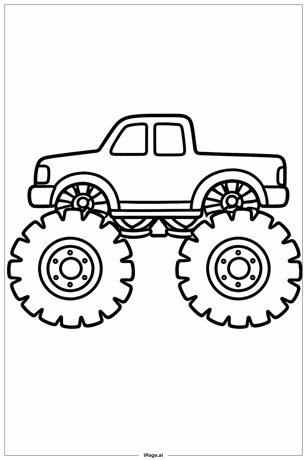 怪物卡车侧视图填色页