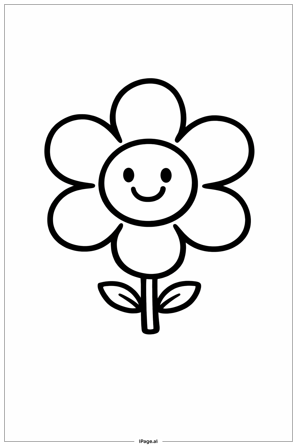 Morning Blossom Flowers Coloring Page