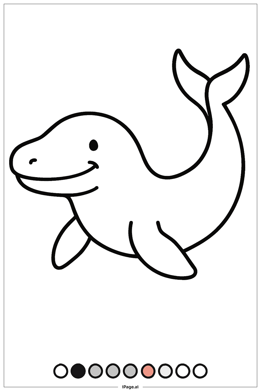  모사사우루스 행복한 자세 색칠공부 페이지 