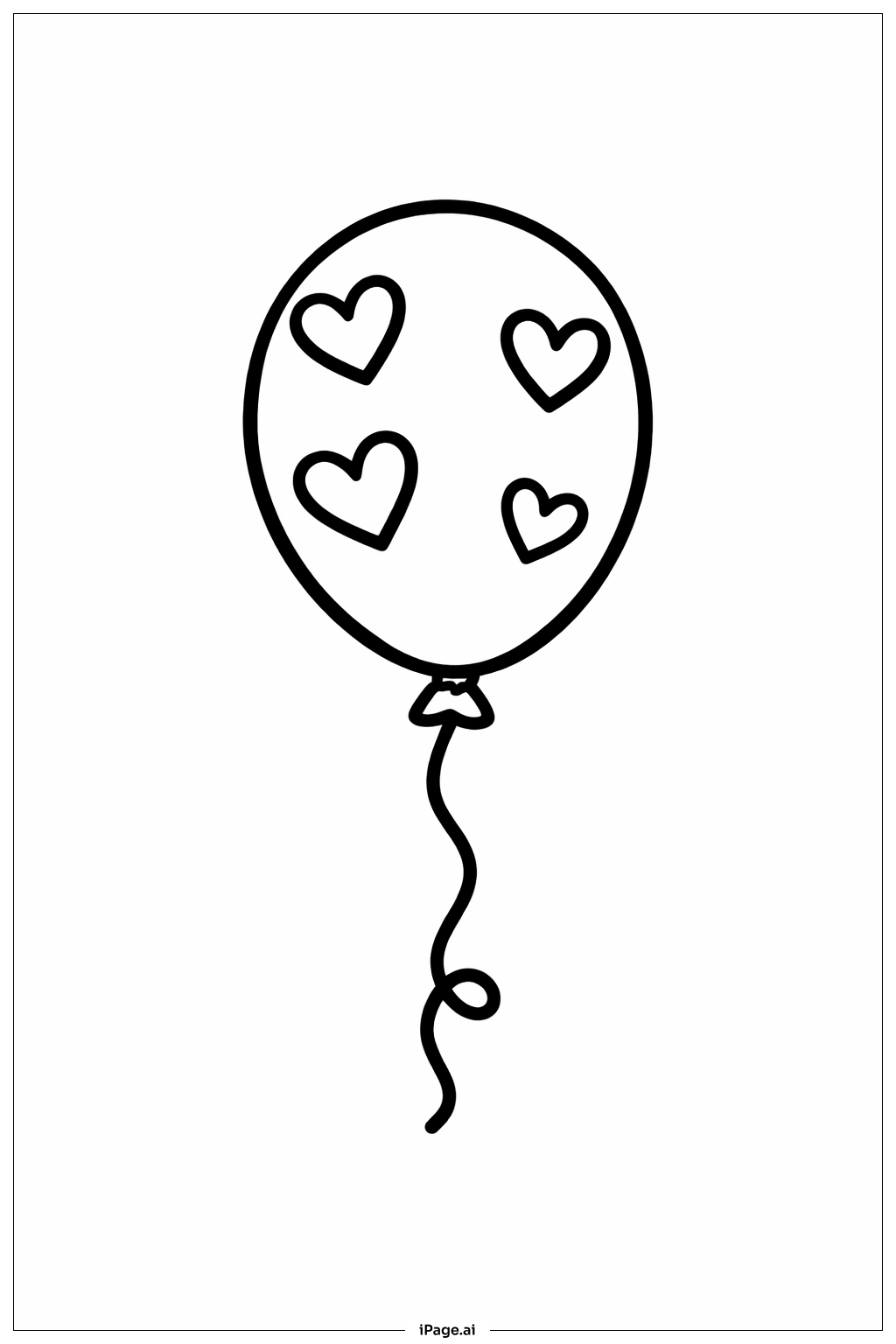  Mothers' Day Balloon Coloring Page 