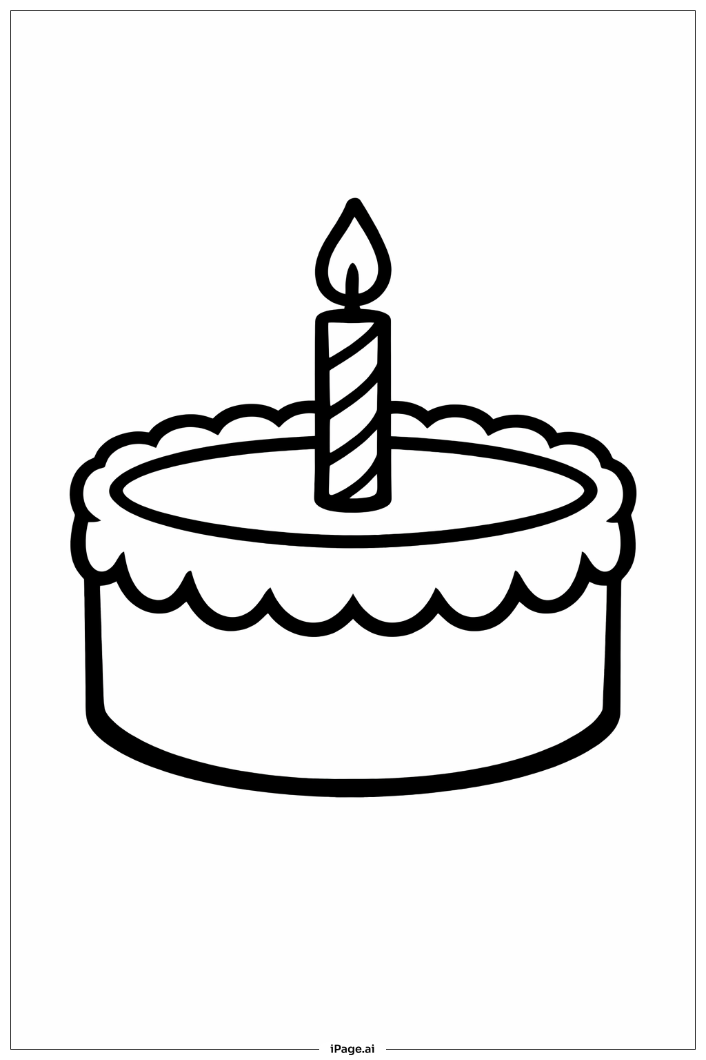  Mothers' Day Cake Coloring Page 