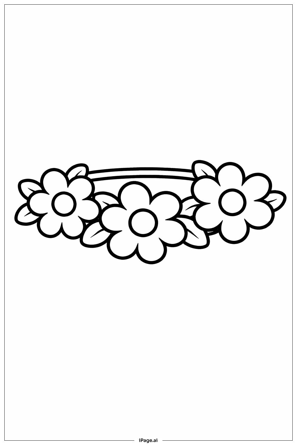  Página para colorear de Corona de flores para el Día de la Madre 
