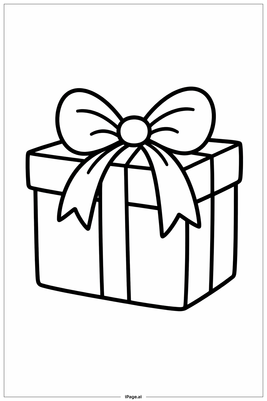  Mothers' Day Gift Box Bow Coloring Page 