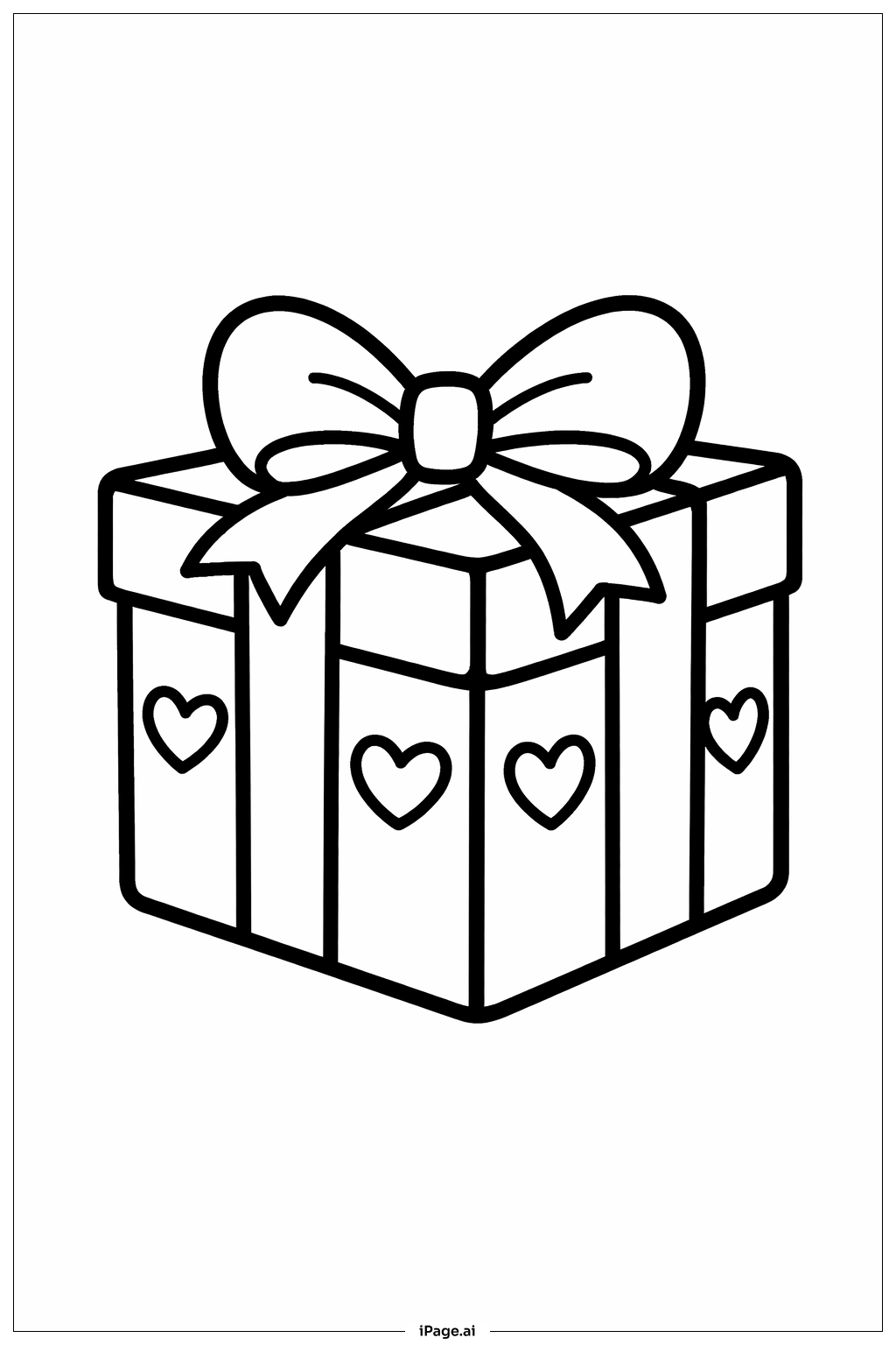  Mothers' Day Gift Box Coloring Page 
