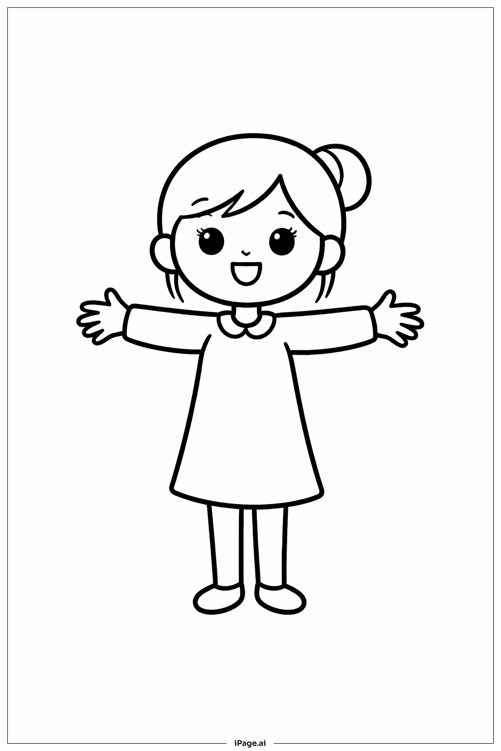  Mothers' Day Smiling Mom Coloring Page 