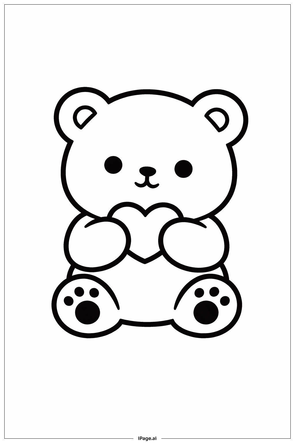  Mothers' Day Teddy Gift Coloring Page 