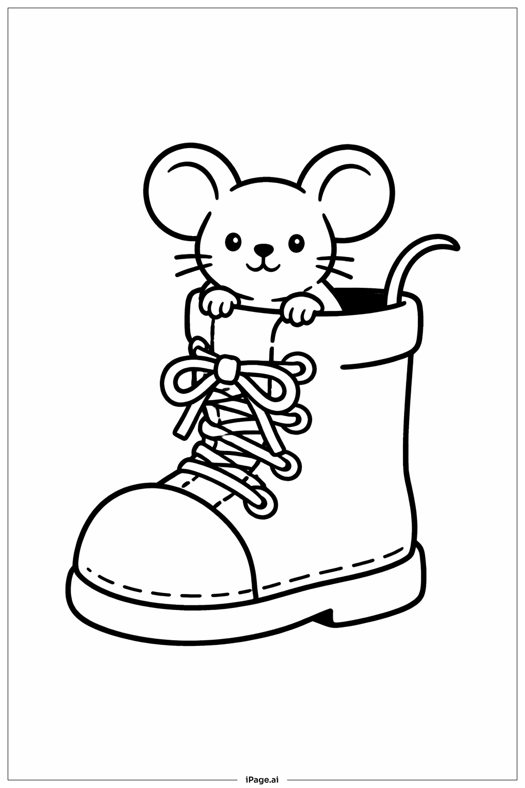 Trang tô màu Chuột Trong Ủng