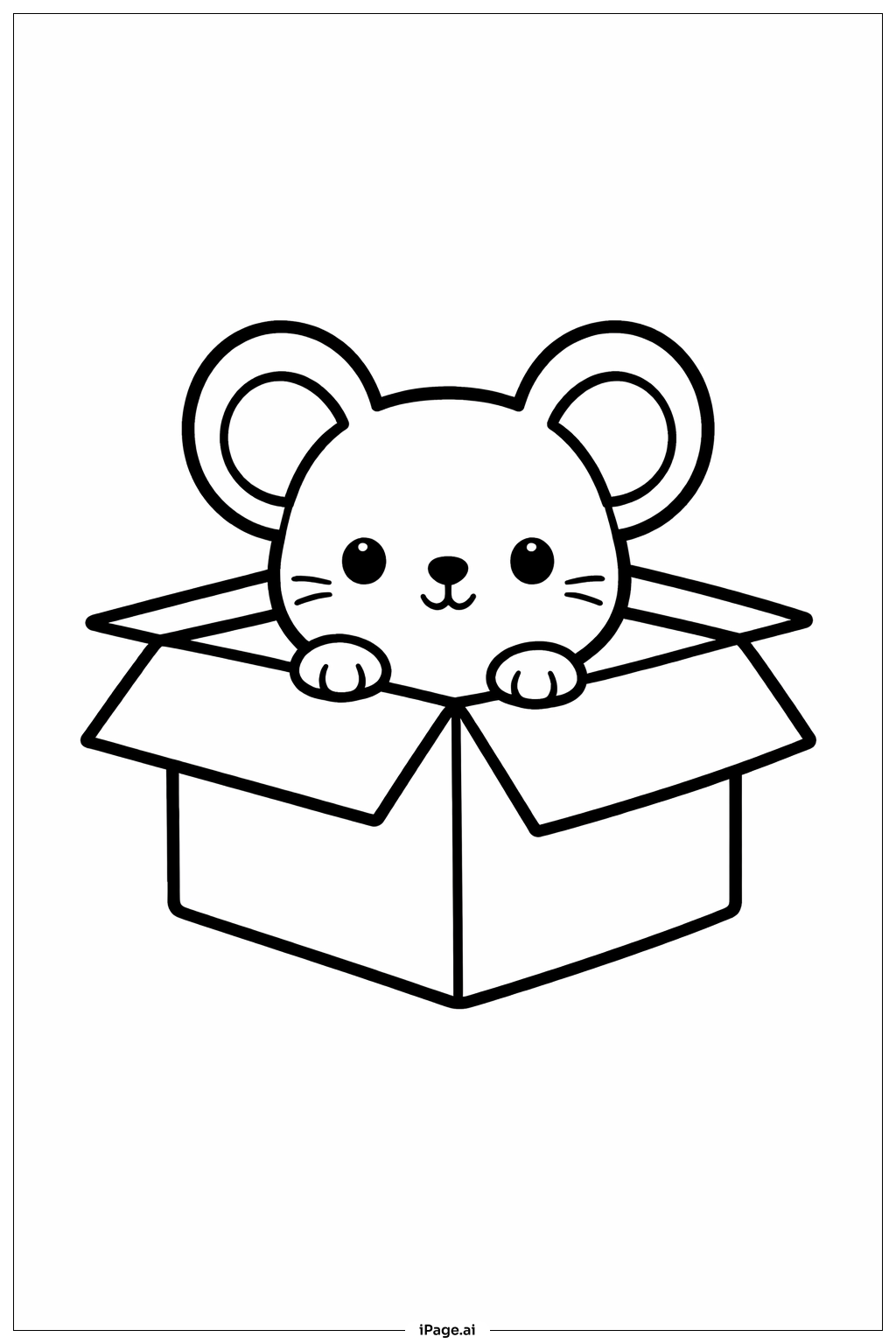 Trang tô màu Chuột Trong Hộp