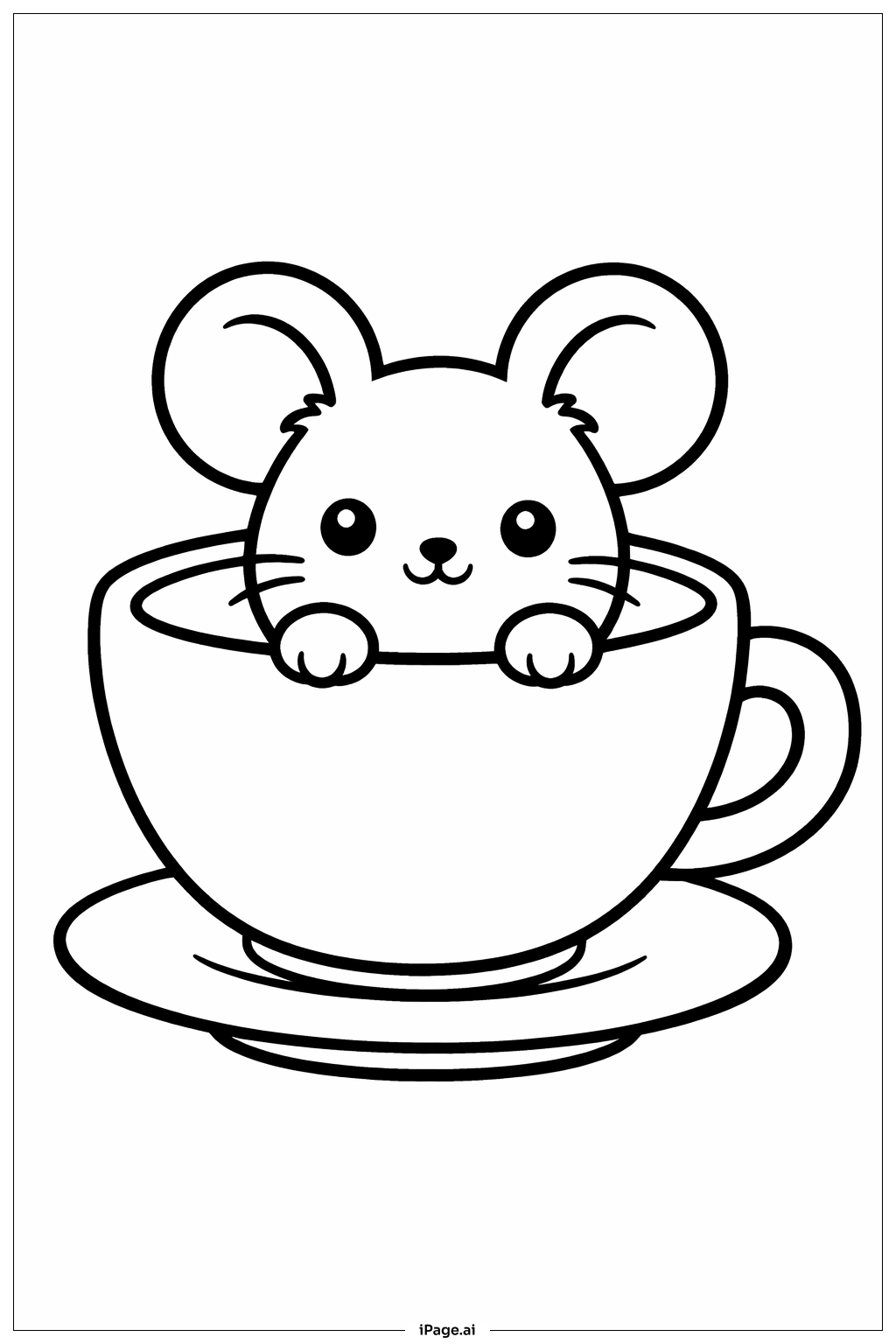 Trang tô màu Chuột Trong Cốc