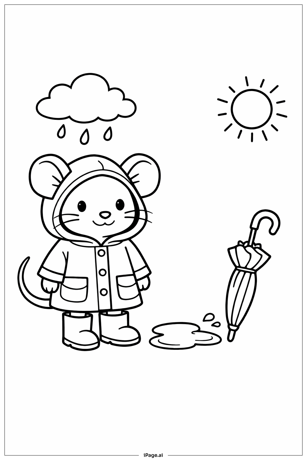 Mouse In Raincoat