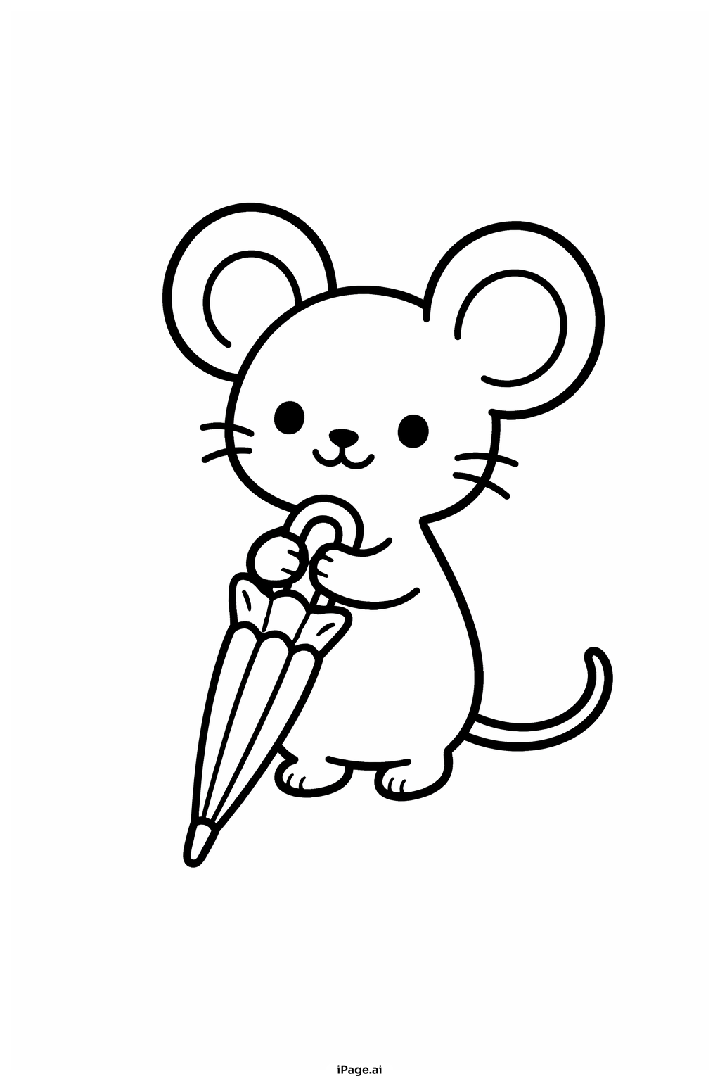 Trang tô màu Chuột Cầm Ô