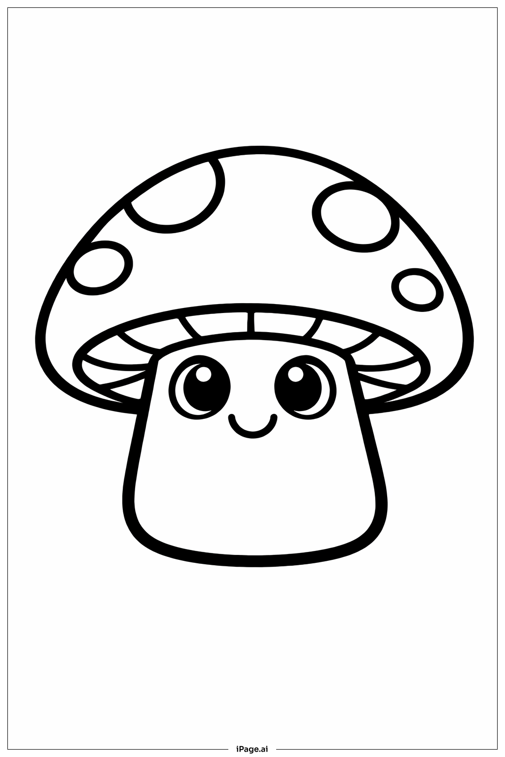  Mushroom With Big Eyes Coloring Page 