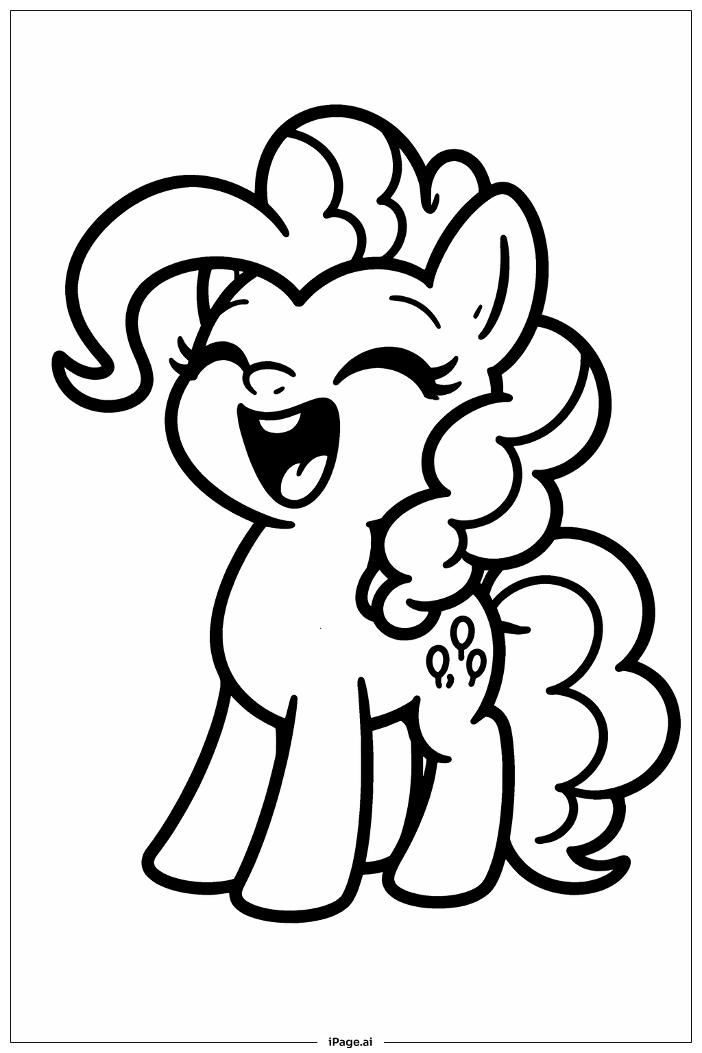 Page de coloriage Mon Petit Poney Riant