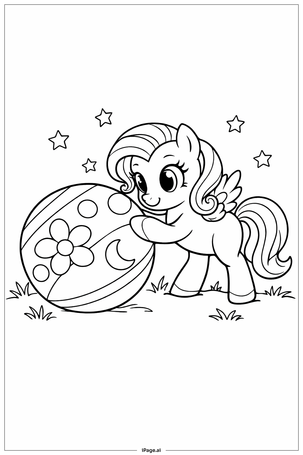 Mon Petit Poney Jouant avec une Balle