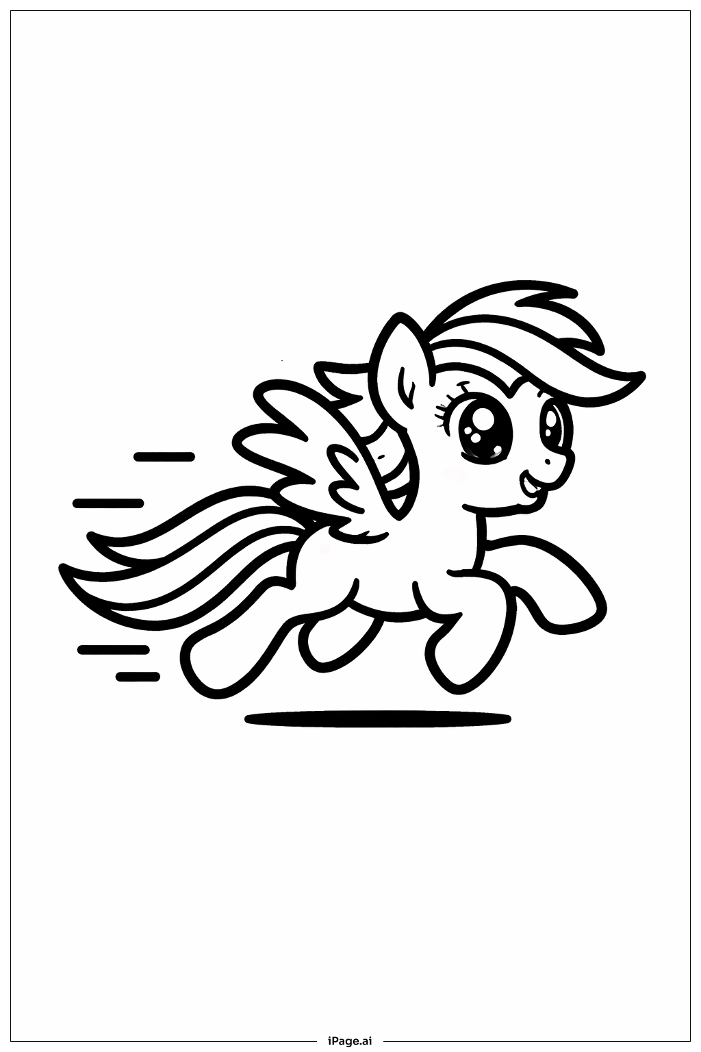 Page de coloriage Mon Petit Poney qui court
