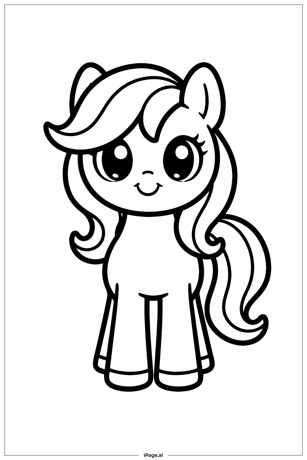 Page de coloriage Mon Petit Poney Debout