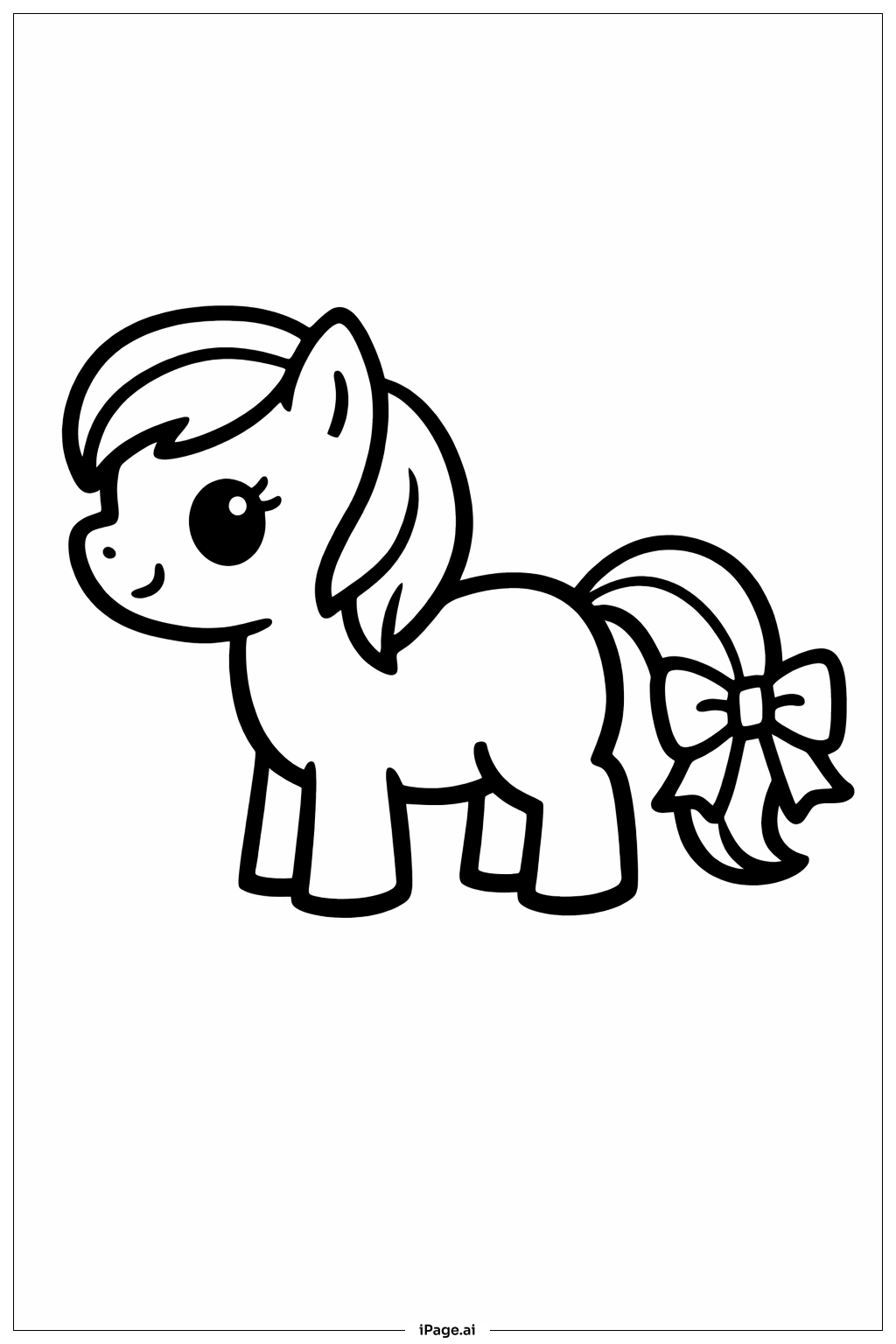 Page de coloriage Mon Petit Poney avec Nœud