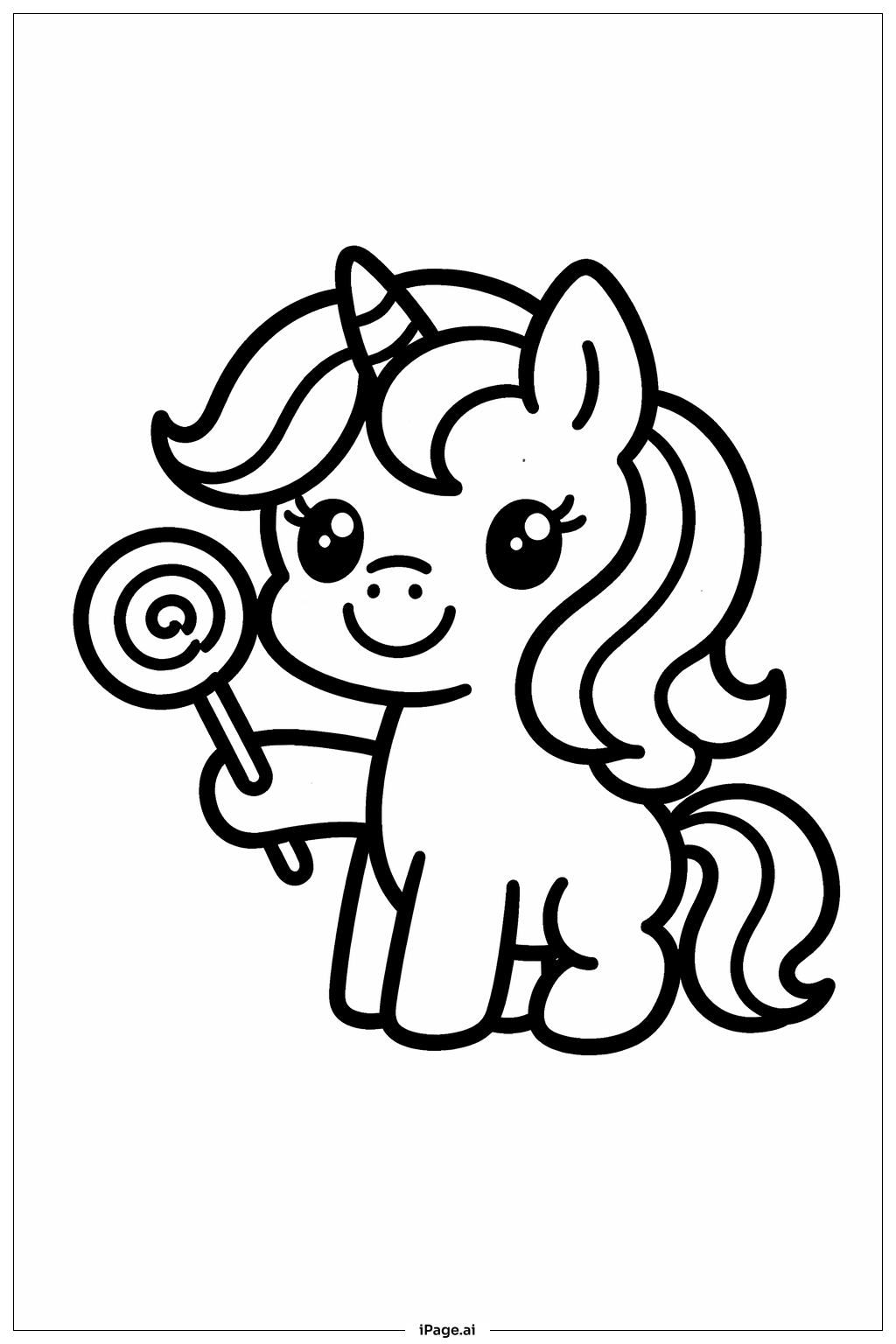 Page de coloriage Mon Petit Poney avec Bonbons